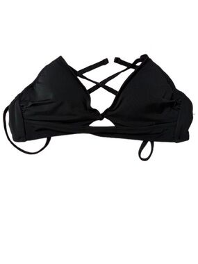 Shade & Shore Women’s Black Crisscross Bikini Top Size 34B-NWT